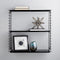 Tomado - Wandrek - Zwart - Boekenrek - 70x21x68cm - Uitbreidbaar