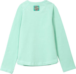 Tomble l.sl. T-shirt 78 Solid jersey with Musical friends Green: 92/2yr