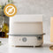 Tommee Tippee Advanced Steam elektrische sterilisator voor zuigflessen, doodt virussen* en 99,9% van de bacteriën, 5 minuten durende sterilisatiecyclus, wit