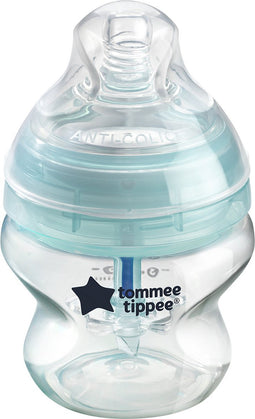 Tommee Tippee babyfles, Advanced Anti-Colic, tepelvormig voor natuurlijk zuigen, anti-koliek ventiel babyflesje, zelfsteriliserend, bpa-vrij, flesvoeding, 150ml, verpakking van 1 Stuk