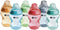 Tommee Tippee Natural Start babyflessen, tepelvormig voor natuurlijk zuigen, anti-koliek ventiel met langzame uitstroomsnelheid, bpa-vrij babyfles, flesvoeding - 260 ml - 6 stuks - Multi bontgekleurde
