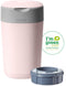 Tommee Tippee Twist & Click luieremmer, inclusief 1 navulling (cassette) met meerlaags antibacterieel folie, 100% gerecycled frame - Voorkomt Geurtjes, Geschikt voor 33 Luiers - Roze