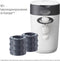 Tommee Tippee Twist & Click luieremmer starterset, 6 navullingen (cassettes) met meerlaags antibacterieel folie - Voorkomt Geurtjes, Geschikt voor 33 Luiers - 100% gerecycled frame, wit