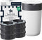 Tommee Tippee Twist & Click luieremmer starterset, 6 navullingen (cassettes) met meerlaags antibacterieel folie - Voorkomt Geurtjes, Geschikt voor 33 Luiers - 100% gerecycled frame, wit