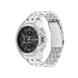 Tommy Hilfiger TH1710620 WALKER Heren Horloge - Mineraalglas - Staal - Zilverkleurig - 44 mm breed - Quartz - Vouw/Vlindersluiting - 5 ATM (douchen)