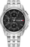 Tommy Hilfiger TH1710620 WALKER Heren Horloge - Mineraalglas - Staal - Zilverkleurig - 44 mm breed - Quartz - Vouw/Vlindersluiting - 5 ATM (douchen)