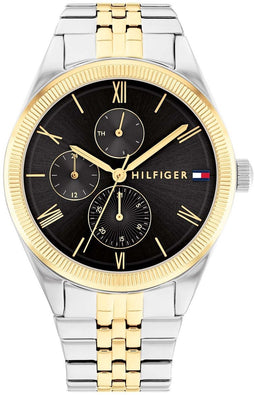 Tommy Hilfiger TH1782591 Dames Horloge - Monica - Mineraalglas - Staal - Goudkleurig/Zilverkleurig - 38 mm breed - Quartz - Vouw/Vlindersluiting