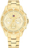 Tommy Hilfiger TH1782640 Aspen Dames Horloge - Mineraalglas - Staal - Goudkleurig - 38 mm breed - Quartz - Vouw/Vlindersluiting - 3 ATM (spatwater)