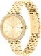 Tommy Hilfiger TH1782718 NATALIE Dames Horloge - Mineraalglas - Staal - Goudkleurig - 34 mm breed - Quartz - Vouw/Vlindersluiting - 3 ATM (spatwater)