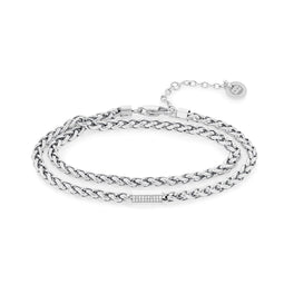 Tommy Hilfiger TJ2780875 Dames Armband - Schakelarmband - Sieraad - Staal - Zilverkleurig - Vossenstaart - 19 cm lang