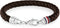 Tommy Hilfiger TJ2790546 Heren Armband - Gevlochten armband - Sieraad - Leer - Bruin - 8 mm breed - 19 cm lang