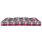 Palletkussen 120x80x12 cm stof ruitpatroon rood