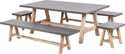 TONNARE - Tuinset 8-zits - Grijs - Beton