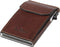 Tony Perotti Aluminium creditcardhouder met kleingeldvak - Donkerbruin