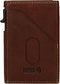 Tony Perotti Aluminium creditcardhouder met kleingeldvak - Donkerbruin
