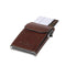 Tony Perotti Aluminium creditcardhouder met kleingeldvak - Donkerbruin
