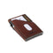 Tony Perotti Aluminium creditcardhouder met kleingeldvak - Donkerbruin