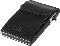 Tony Perotti Aluminium creditcardhouder met kleingeldvak - Zwart