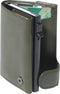 Tony Perotti Aluminium creditcardhouder met papier- en kleingeldvak - Groen