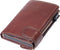Tony Perotti Aluminium creditcardhouder met papier- en kleingeldvak - Donkerbruin