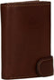 Tony Perotti Aluminium creditcardhouder met papier- en kleingeldvak - Donkerbruin