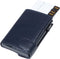 Tony Perotti Aluminium creditcardhouder met papier- en kleingeldvak - Blauw