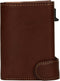 Tony Perotti Aluminium creditcardhouder met papier- en kleingeldvak - Donkerbruin