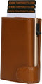 Tony Perotti Aluminium creditcardhouder met papier- en kleingeldvak - Honing