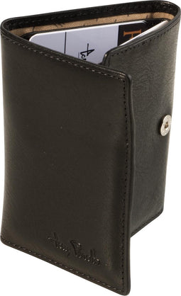 Tony Perotti Furbo Pure Mini creditcardhouder met papier- en kleingeldvak - Zwart