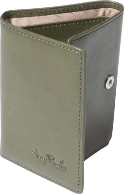 Tony Perotti Furbo Pure Mini creditcardhouder met papier- en kleingeldvak - Groen