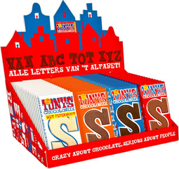 Tony's Chocolonely Chocolade Letterrepen Display - Kantoor Cadeautje - Sint Kado - 60 x 180 gr