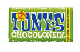 Tony's Chocolonely - Chocolade reep 180gr puur amandel zeezout | 15 stuks