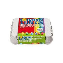 Tony's Chocolonely - Chocolade tony chocolonely paasei doos melk mix | 24 stuks