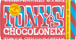 Tony's Chocolonely chocoladereep melk 32% shortbread karamel - 180 gram