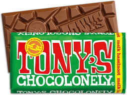Tony's Chocolonely Melk Hazelnoot Chocolade Reep - 180 gram