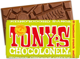 Tony's Chocolonely Melk Hazelnoot Crunch Chocolade Reep - 180 gram
