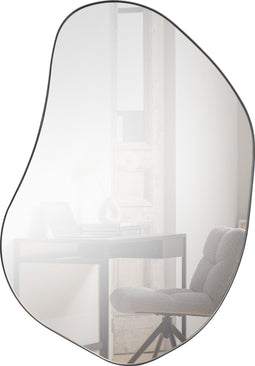 WOOOD Romee Organische Spiegel - Metaal - Zwart - 100x70x4