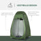 Outsunny Pop up Duschzelt - Polyester - Pop-up ontwerp - Donkergroen