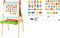 Tooky Toy Houten Speelgoed - 2 In 1 Educatief Schoolbord Magneet-/krijtbord - Educatief Speelgoed - 56-delig