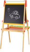 Tooky Toy Houten Speelgoed - 2 In 1 Educatief Schoolbord Magneet-/krijtbord - Educatief Speelgoed - 56-delig