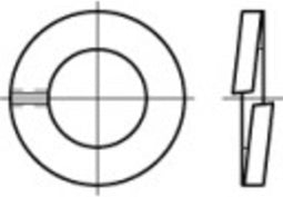 TOOLCRAFT 105623 Veerringen Binnendiameter: 2.1 mm DIN 127 Verenstaal 100 stuk(s)