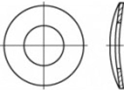 TOOLCRAFT 105927 Veerschijven Binnendiameter: 8.4 mm DIN 137 Verenstaal Verzinkt 100 stuk(s)