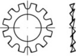 TOOLCRAFT 1067152 Tandveerring Binnendiameter: 5.3 mm DIN 6797 RVS 1000 stuk(s)