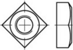 TOOLCRAFT 108671 Vierkantmoeren M5 DIN 557 Staal Galvanisch verzinkt 100 stuk(s)