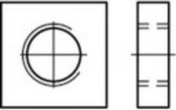 TOOLCRAFT 109026 Vierkantmoeren M3 DIN 562 Staal 100 stuk(s)