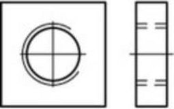 TOOLCRAFT 109031 Vierkantmoeren M5 DIN 562 Staal 100 stuk(s)