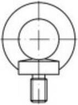 TOOLCRAFT 109357 Ringbouten M8 DIN 580 Staal Galvanisch verzinkt 25 stuk(s)