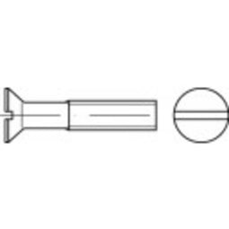 TOOLCRAFT 134159 Verzonken schroeven M3 35 mm Sleuf DIN 963 Staal Galvanisch verzinkt 200 stuk(s)