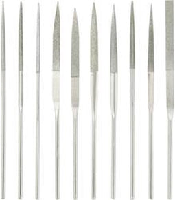 TOOLCRAFT 1553623 Diamant-vijlenset, 10-delig Slaglengte 30 mm Lengte 140 mm 1 stuk(s)