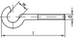 TOOLCRAFT 159617 Gebogen schroefhaken 50 mm Galvanisch verzinkt staal 100 stuk(s)